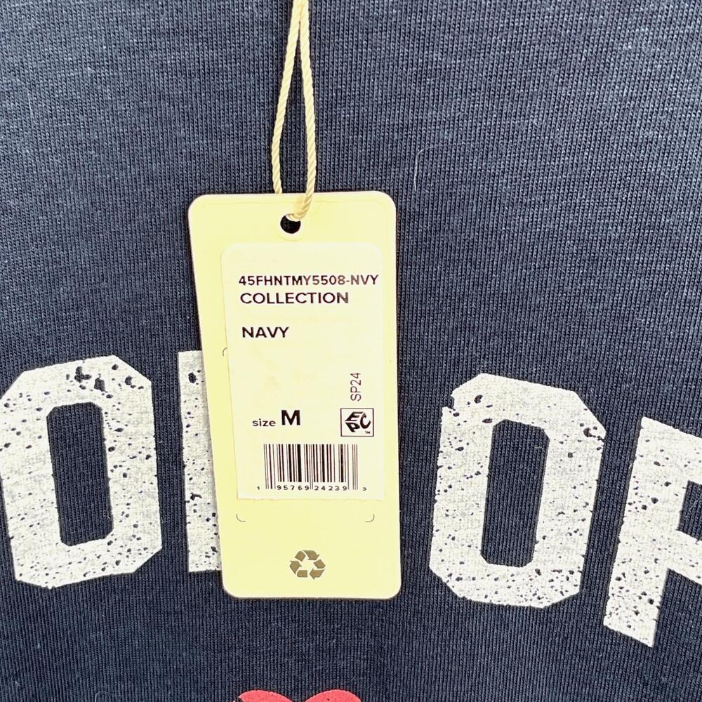 NWT Favorite Daughter Mom Of The Year Tee Shirt Womens Medium Navy Heart Top - Picture 2 of 11